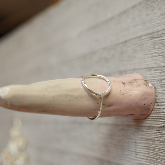 Open circle ring karma sterling silver, geometric - Picture 3 of 8